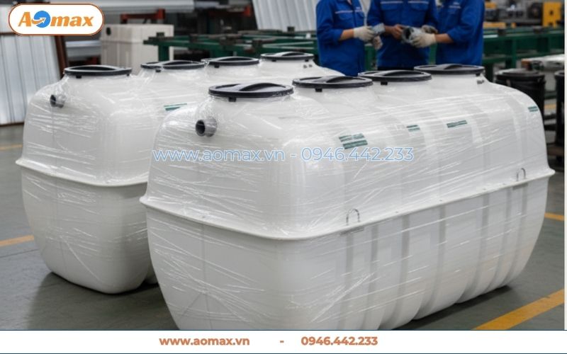 Xưởng sản xuất bể tự hoại Composite 5m3 trực tiếp