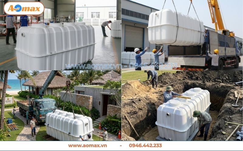 Bể tự hoại Composite chống ăn mòn hóa chất vượt trội