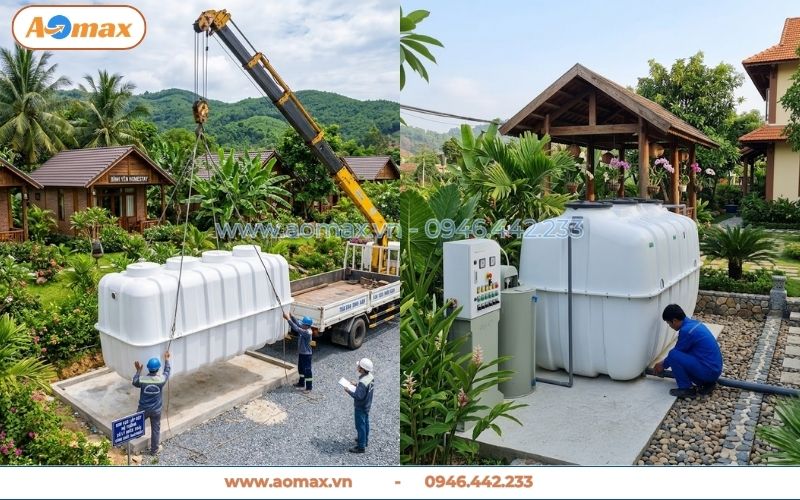 Bể tự hoại composite không bị nứt vỡ dưới áp lực đất