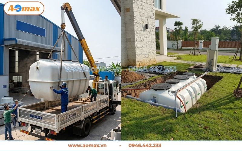 AOmax Việt Nam sản xuất bể tự hoại composite chất lượng cao
