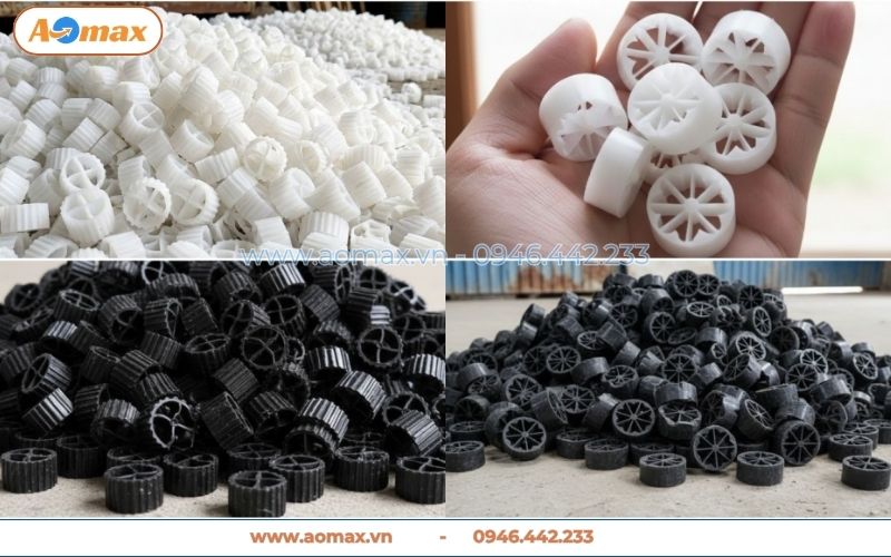 Giá thể vi sinh MBBR làm từ nhựa HDPE nguyên sinh.