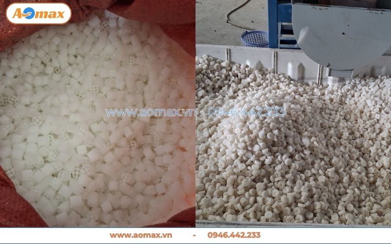 Nhà máy sản xuất trực tiếp giá thể vi sinh MBBR AOmax.