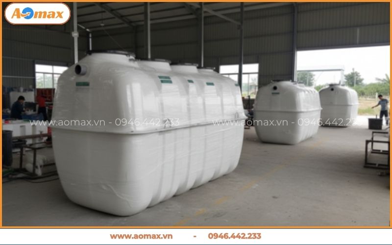 AOmax cung cấp bể tự hoại Composite đa dạng công suất giá tốt