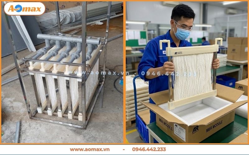 Lắp đặt module màng lọc cho công nghệ MBR