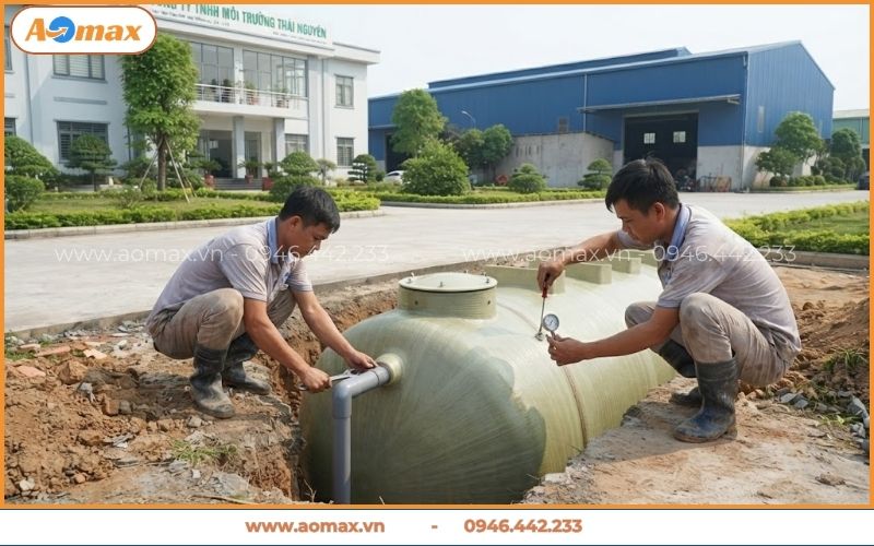 Thiết bị xử lý nước thải Thái Nguyên do AOmax Việt Nam lắp đặt.