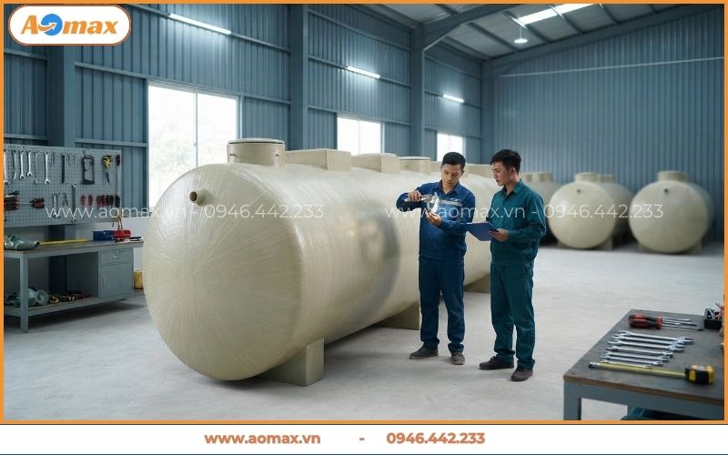 Xưởng gia công hệ thống xử lý nước thải Thái Nguyên.