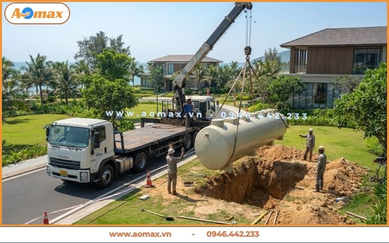 Module xử lý nước thải Bà Rịa Vũng Tàu âm đất thẩm mỹ cao.