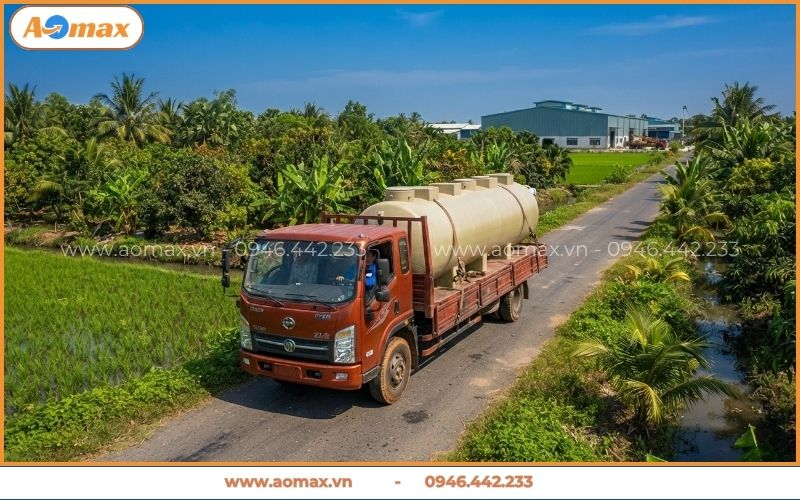 Xe vận chuyển thiết bị xử lý nước thải Vĩnh Long tận nơi