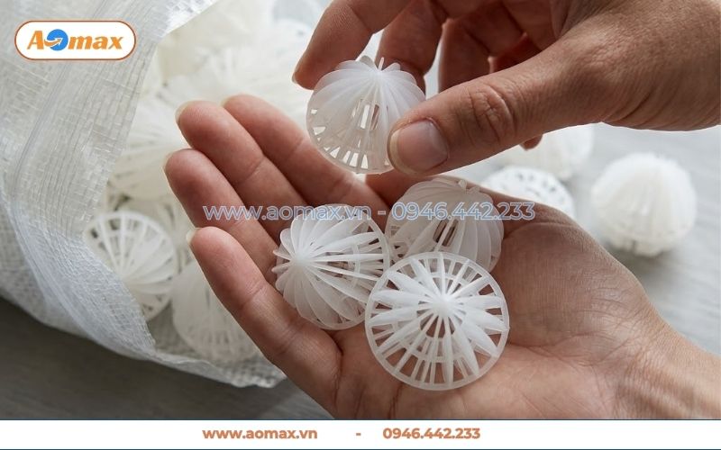 Giá thể vi sinh dạng cầu 16 cánh chống ăn mòn hóa chất cực tốt