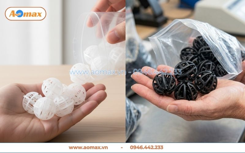 AOmax cung cấp sỉ số lượng lớn giá thể vi sinh dạng cầu cho nhà thầu