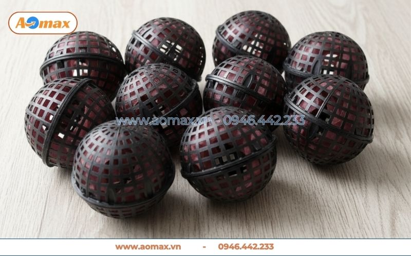Mẫu giá thể vi sinh dạng cầu D100 màu đen chính hãng AOmax.
