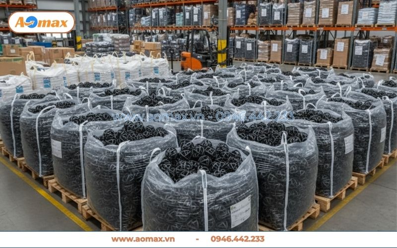 Báo giá giá thể vi sinh dạng cầu D50 đen tốt nhất thị trường