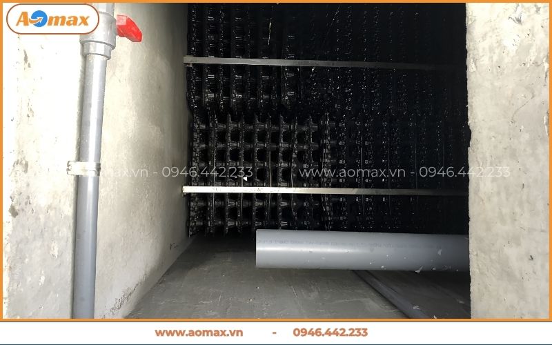 Bể sinh học hiếu khí dùng giá thể vi sinh dạng tổ ong