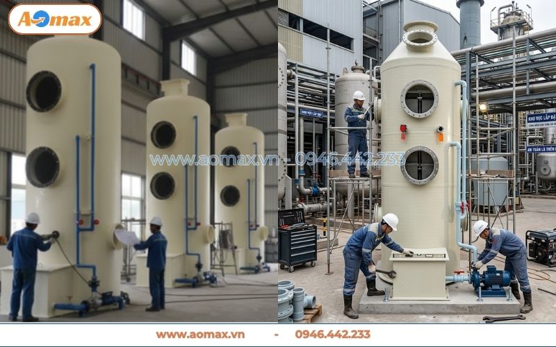 Hệ thống xử lý khí thải bằng phương pháp hấp thụ