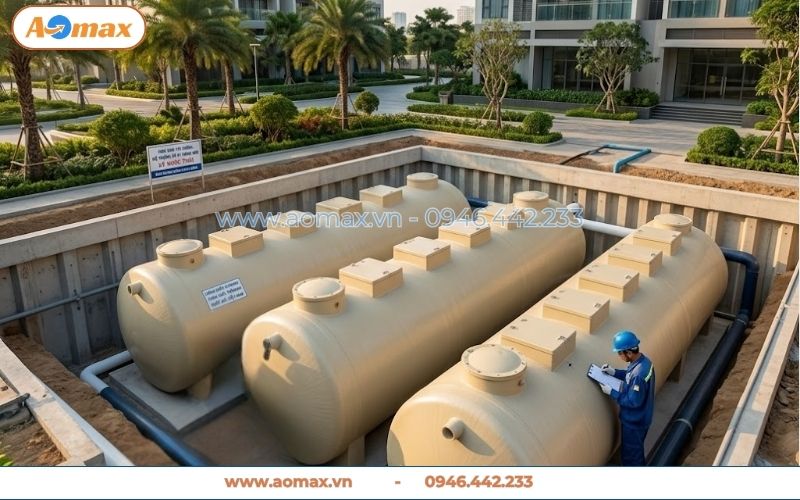 AOmax thi công trọn gói hệ thống xử lý nước thải 100m3