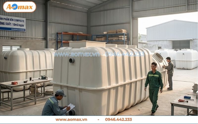 Xưởng sản xuất hệ thống xử lý nước thải 10m3 AOmax