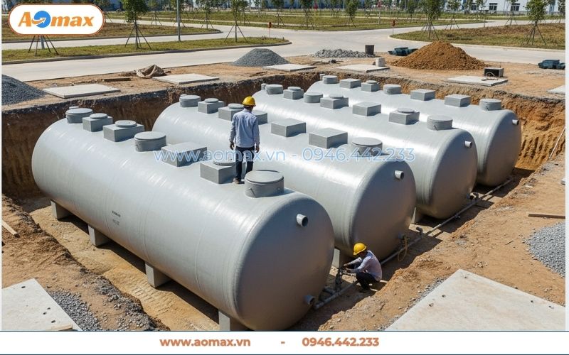 Thi công lắp đặt thực tế hệ thống xử lý nước thải 200m3