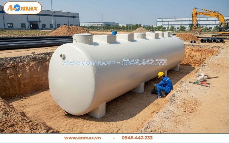 lắp đặt hệ thống xử lý nước thải 30m3 tại dự án