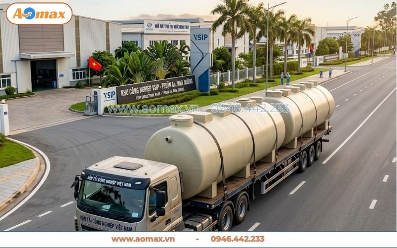Xe mooc vận chuyển hệ thống xử lý nước thải 400m3