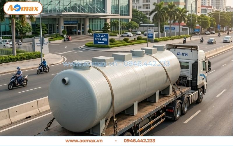Hệ thống xử lý nước thải 40m3 giao đến công trình
