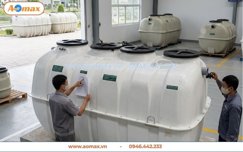 Module hệ thống xử lý nước thải 4m3 composite FRP