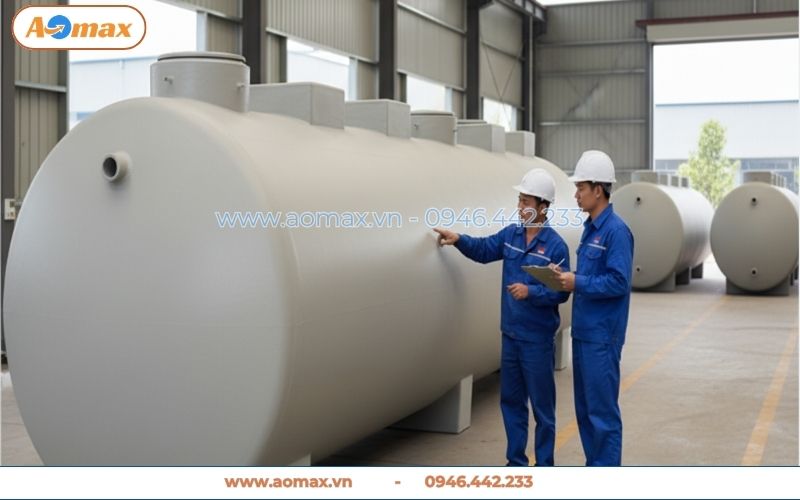 Sản xuất hệ thống xử lý nước thải 500m3 tại xưởng AOmax