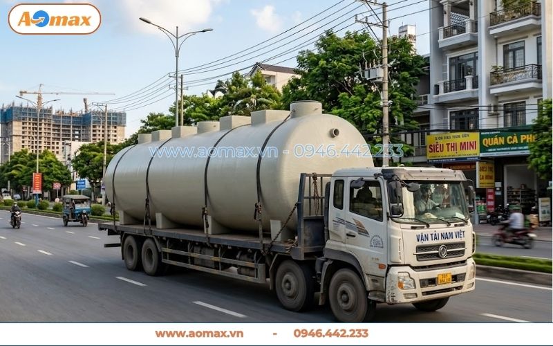 Giao hàng hệ thống xử lý nước thải 80m3 đến công trình