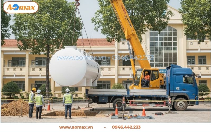 Ứng dụng hệ thống xử lý nước thải 9m3 cho trường học