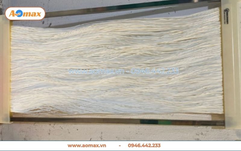 Cận cảnh sợi rỗng PVDF siêu bền của màng lọc MBR MR057.