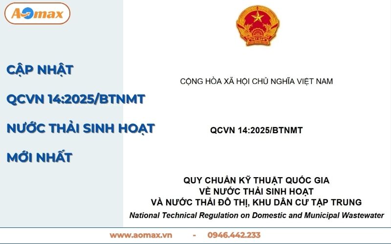 Thông tư quy định về QCVN 14 nước thải sinh hoạt 2026.