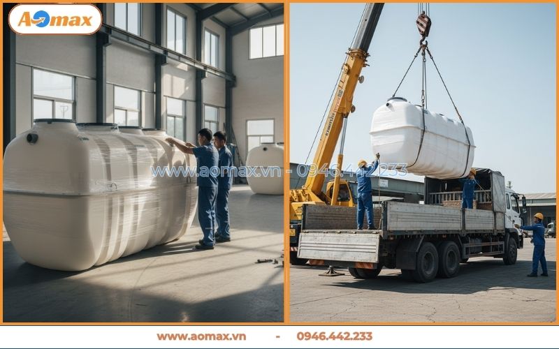 Module bồn FRP xử lý nước thải sinh hoạt.