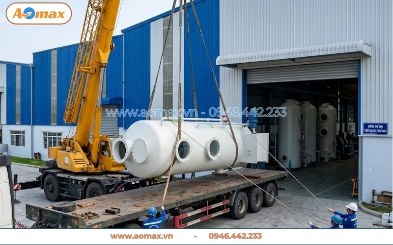 Tháp hấp thụ xử lý khí thải D1000 chính hãng AOmax