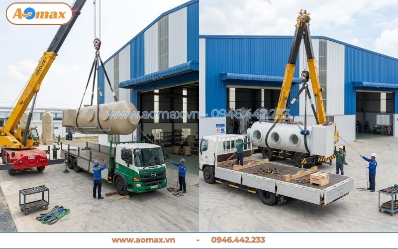 Tháp hấp thụ xử lý khí thải D2800 chống ăn mòn hóa chất