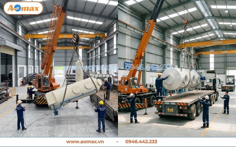 Tháp hấp thụ xử lý khí thải D3800 công suất 60000m3/h