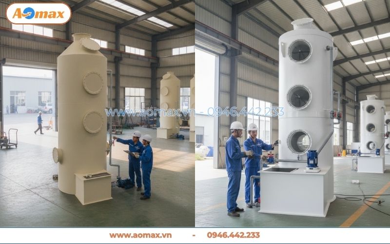Tháp hấp thụ xử lý khí thải D3800 chính hãng AOmax