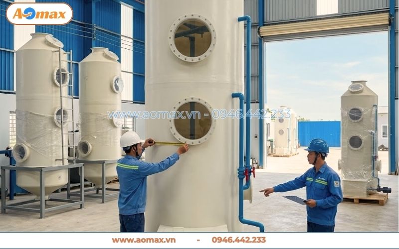 Tháp hấp thụ xử lý khí thải D600 chất lượng tốt