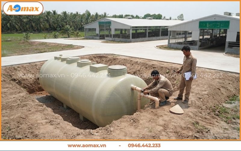 Lắp đặt bồn bể Composite xử lý nước thải Đồng Tháp