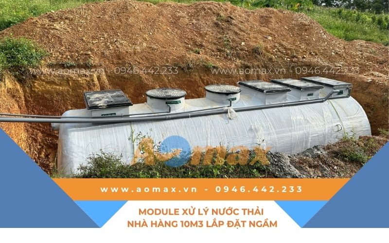 Module xử lý nước thải nhà hàng 10m3 lắp đặt ngầm