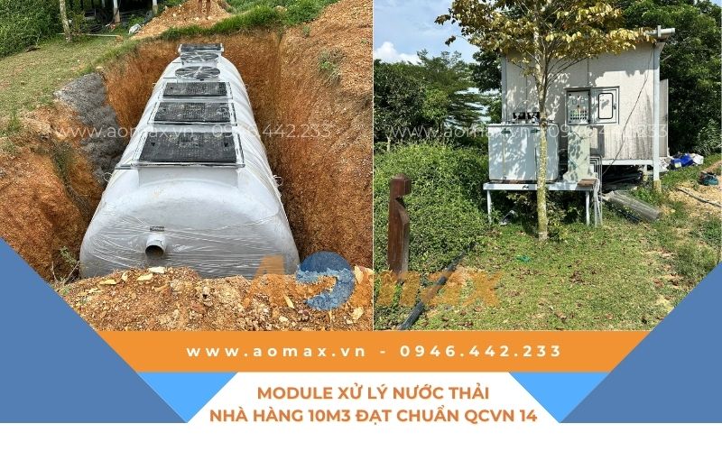 Module xử lý nước thải nhà hàng 10m3 đạt chuẩn QCVN 14