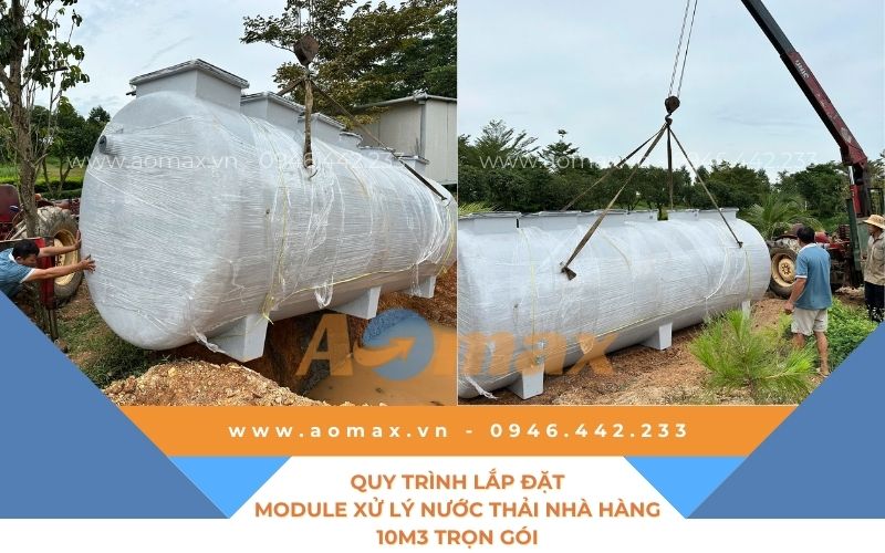 Quy trình lắp đặt module xử lý nước thải nhà hàng 10m3 trọn gói