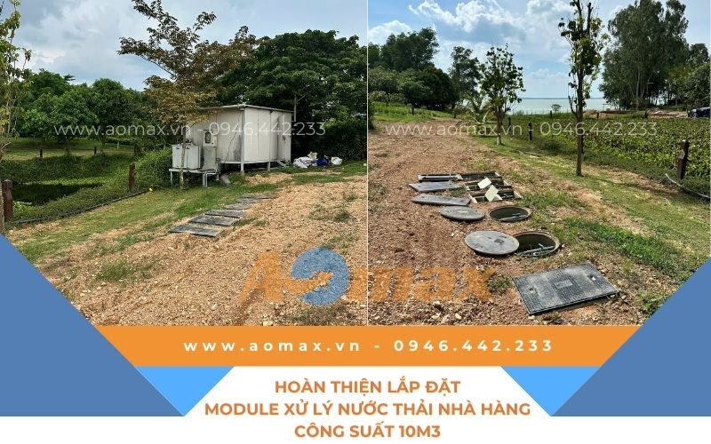 Hoàn thiện lắp đặt module xử lý nước thải nhà hàng 10m3