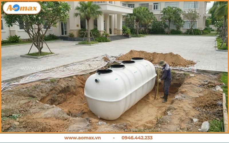Bồn composite xử lý nước thải phòng khám chống ăn mòn
