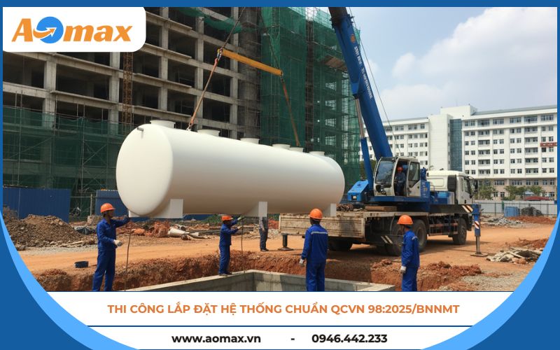 Thi công lắp đặt hệ thống chuẩn QCVN 98:2025/BNNMT.