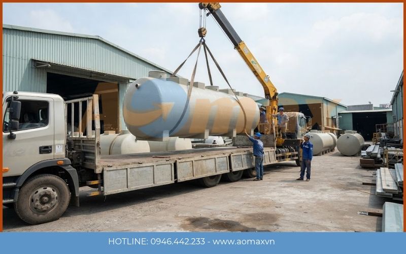 Kỹ sư AOmax thi công lắp đặt quy trình xử lý nước thải công nghiệp