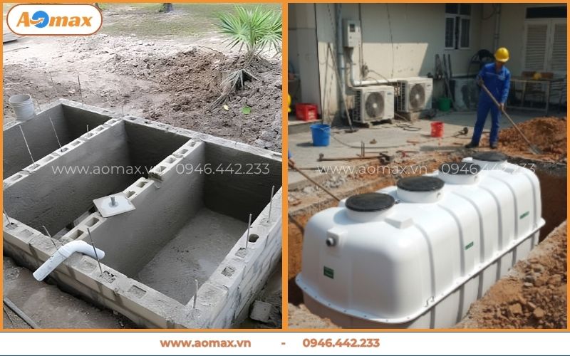 Khả năng chống thấm của bể tự hoại composite vs bê tông