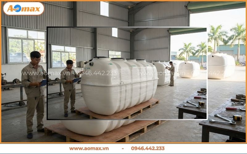 Xưởng gia công module xử lý nước thải y tế AOmax