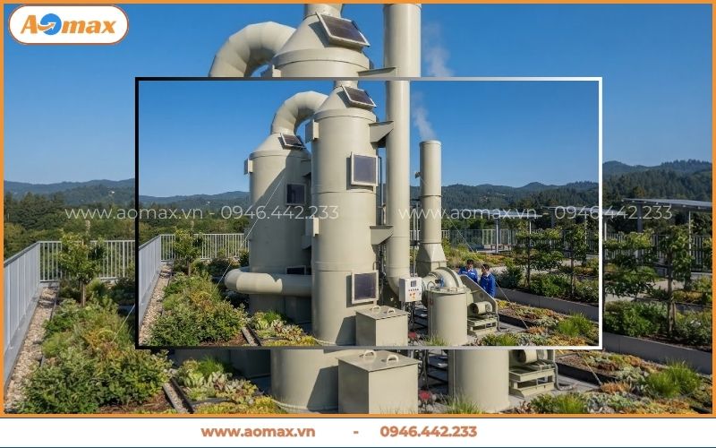 Chuyên gia AOmax khảo sát hiện trạng thiết kế hệ thống xử lý khí thải lò hơi