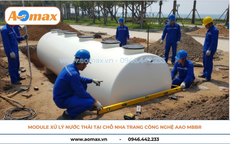 Module xử lý nước thải tại chỗ Nha Trang công nghệ AAO MBBR.