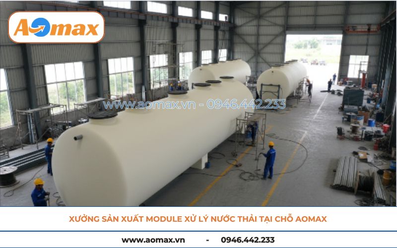 Xưởng sản xuất module xử lý nước thải tại chỗ Nha Trang.
