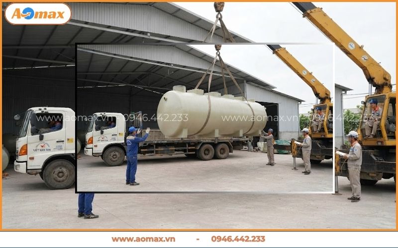 Module composite hợp khối xử lý nước thải trường học tại xưởng